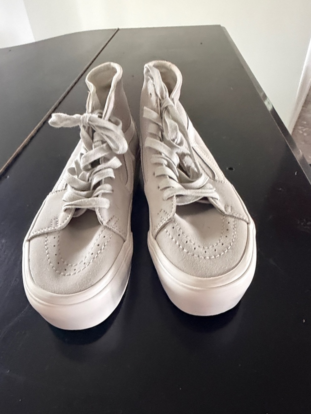 Vans High-Top Athletic Shoes in Light Gray